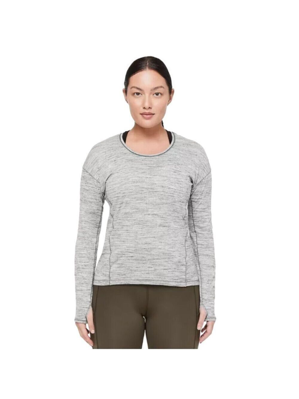 Lululemon Sweat Embrace Long Sleeve in Heathered Grey Size 6